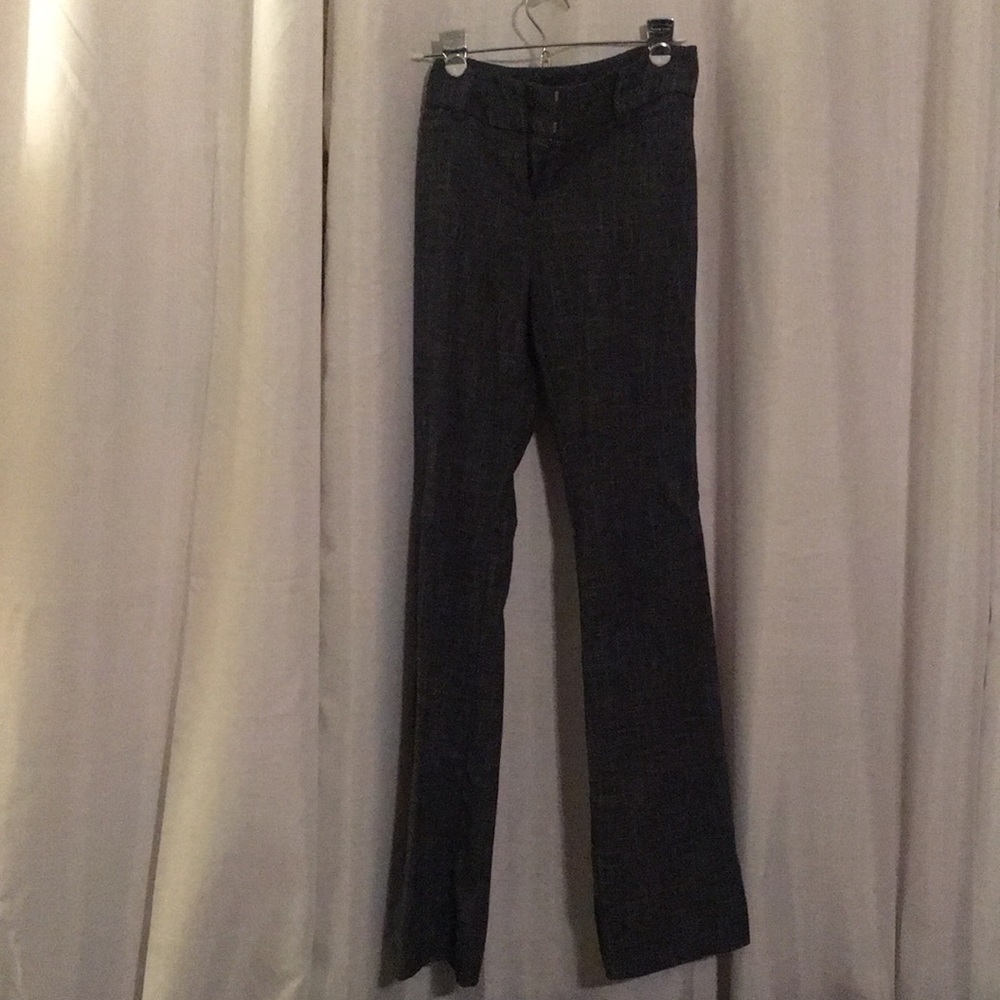 Boot cut cotton blend pants